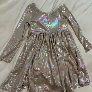 Pink Chicken Shimmering Metallic Dress